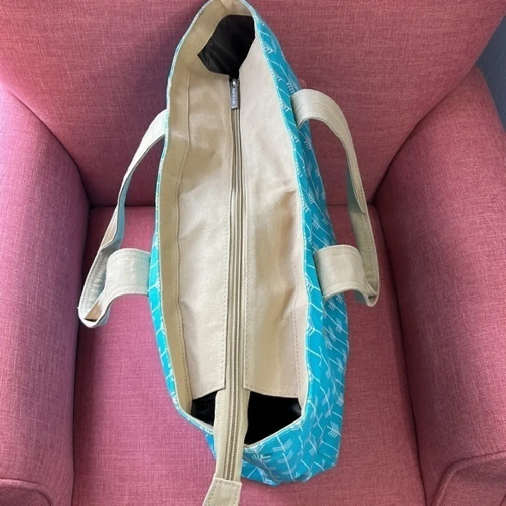 AME & LULU TOTE‎ BAG CANVAS NWOT  WITH NYLON LINER